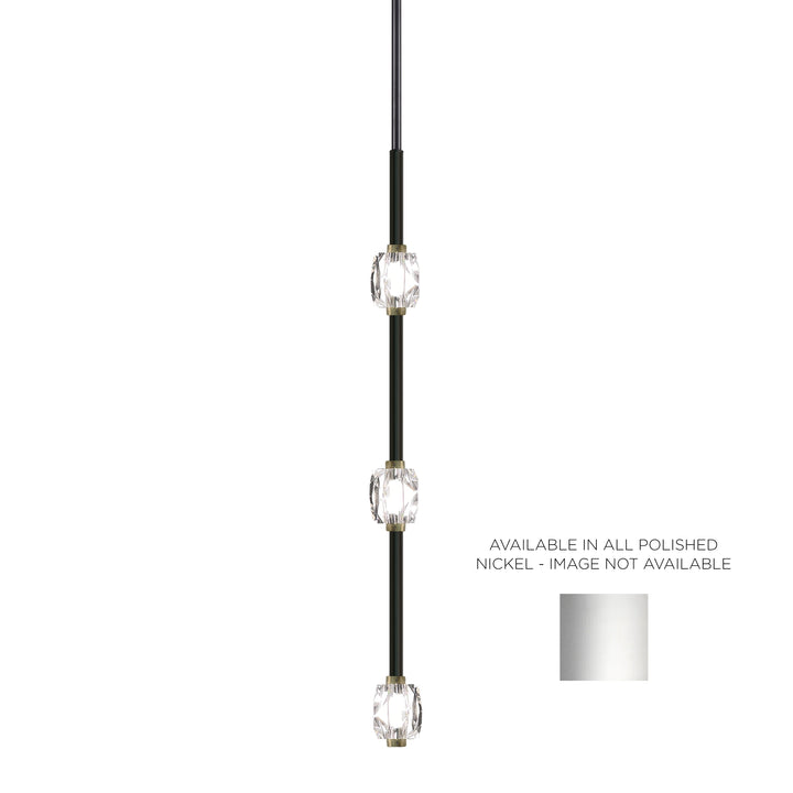 Diamante Crystal Linear in Polished Nickel by Zeev
