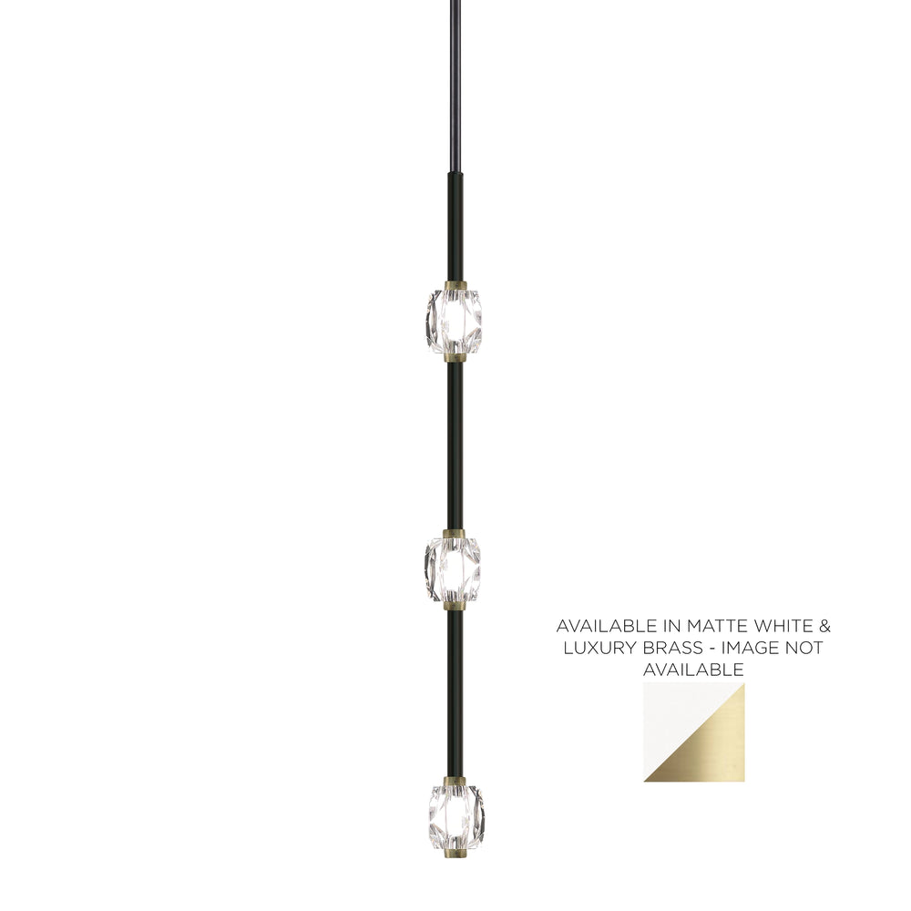 Diamante Crystal Linear in Matte White w/Brass by Zeev