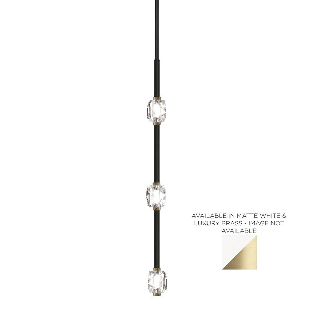 Diamante Crystal Linear in Matte White w/Brass by Zeev