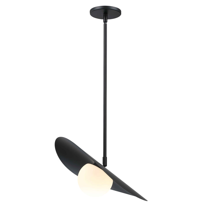 Paven 12W Pendant in Matte Black by Dainolite