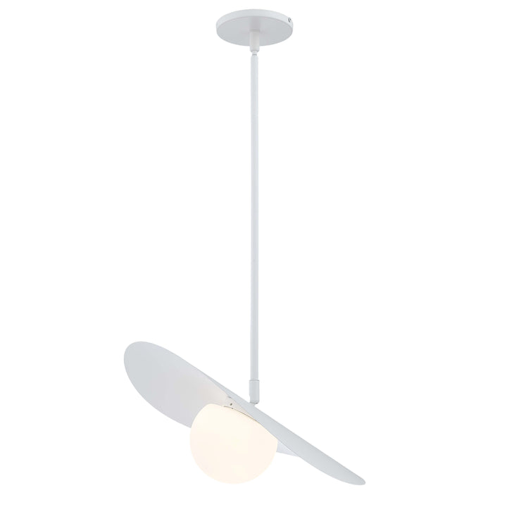 Paven 12W Pendant in Matte White by Dainolite