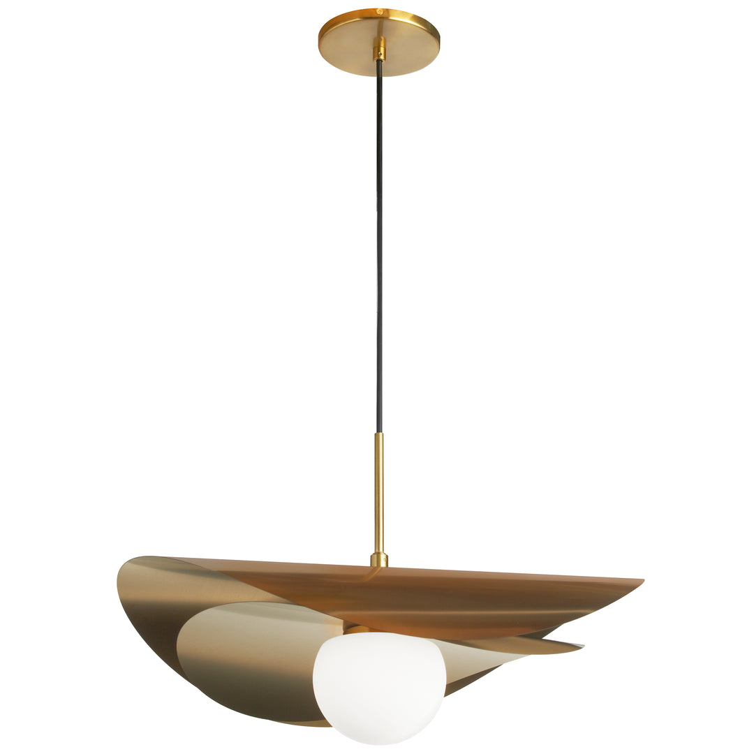 Paven 12W Pendant (PVN-2012LEDP) in Aged Brass by Dainolite