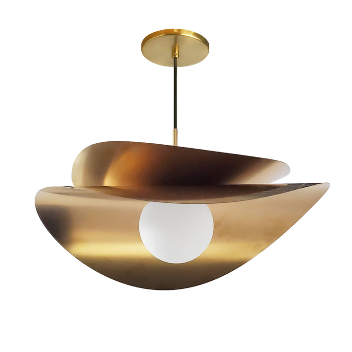 Paven 12W Pendant (PVN-2015LEDP) in Aged Brass by Dainolite