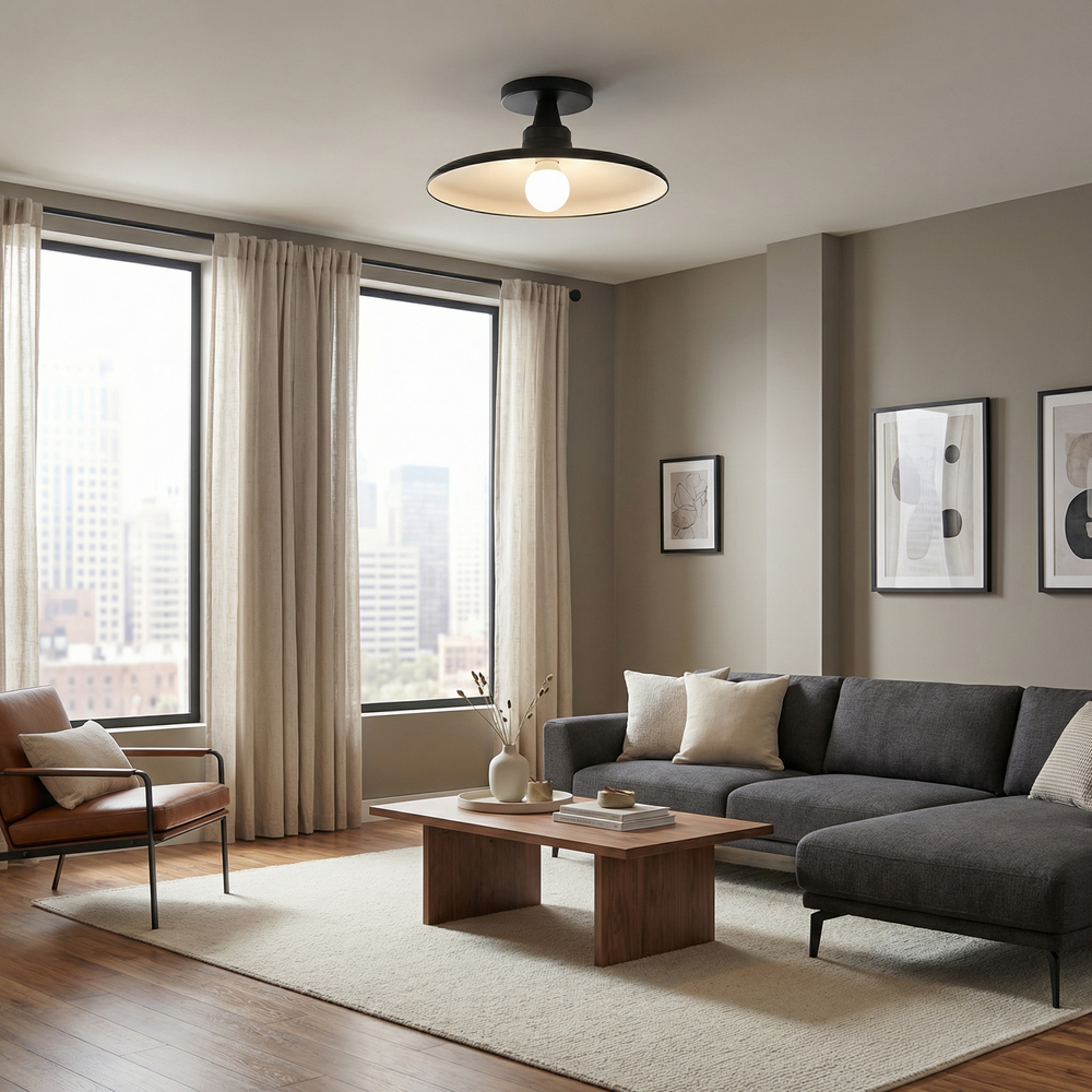 Quentin 1 Light Semi-Flush Mount by Dainolite - view 2