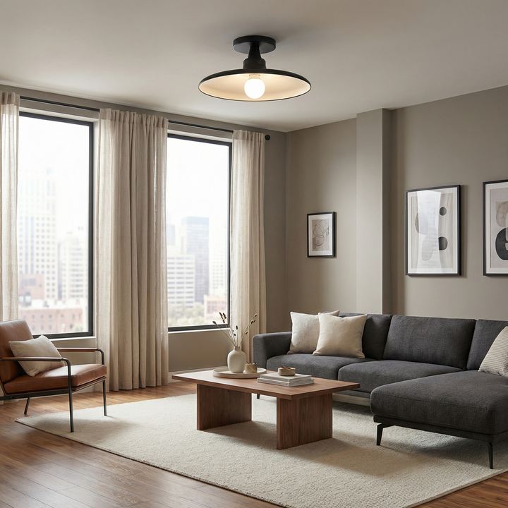 Quentin 1 Light Semi-Flush Mount by Dainolite - view 2
