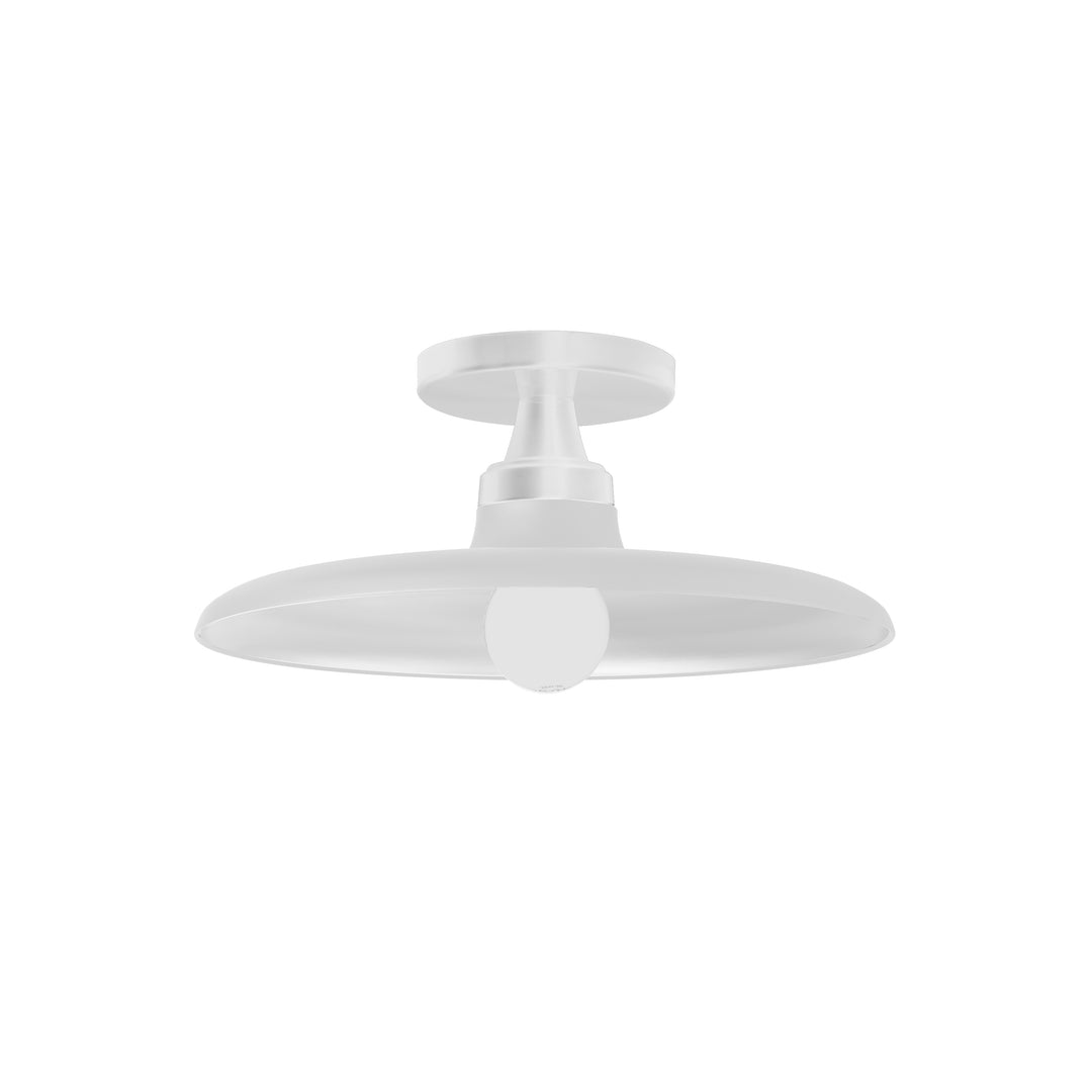 Quentin 1 Light Semi-Flush Mount in Matte White by Dainolite