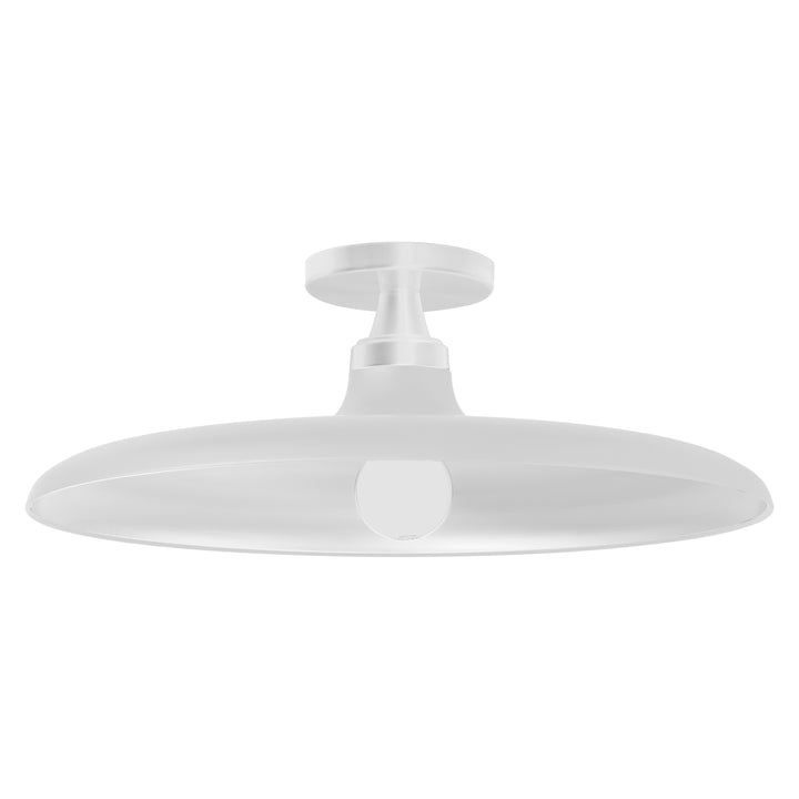 Quentin 1 Light Semi-Flush Mount (QTN-181SF) in Matte White by Dainolite
