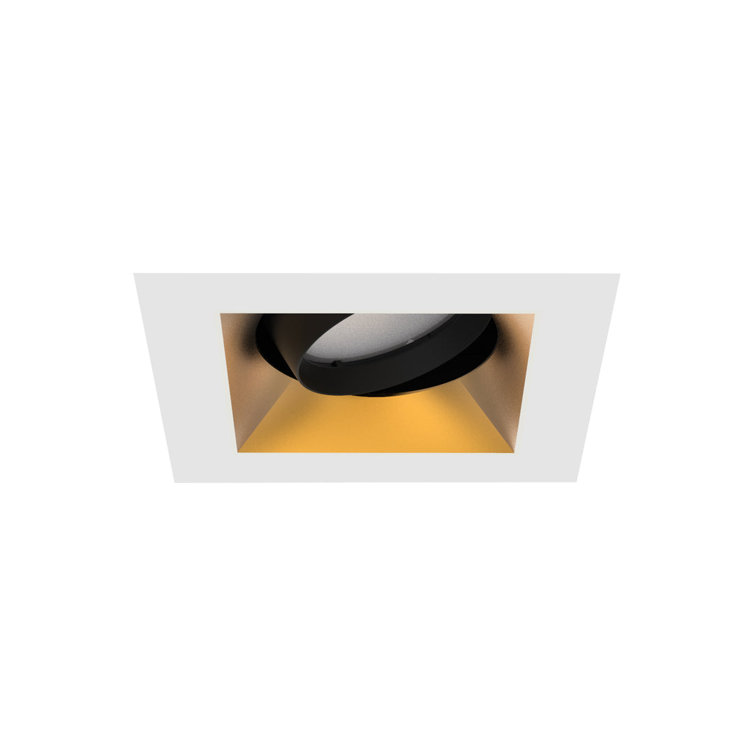 Aether Atomic Square Adjustable Trim in Gold/White by WAC Lighting
