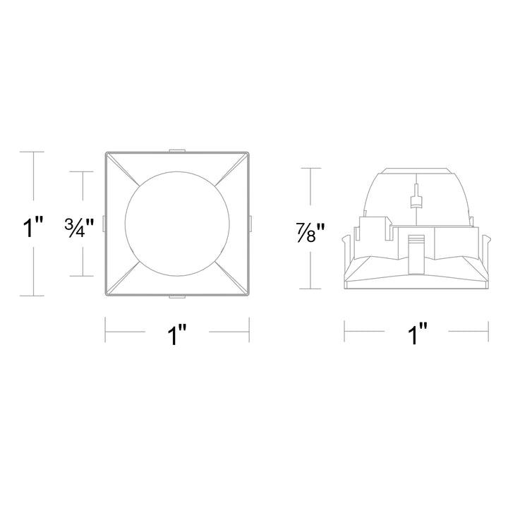 Aether Atomic Square Downlight Trimless by WAC Lighting - view 6