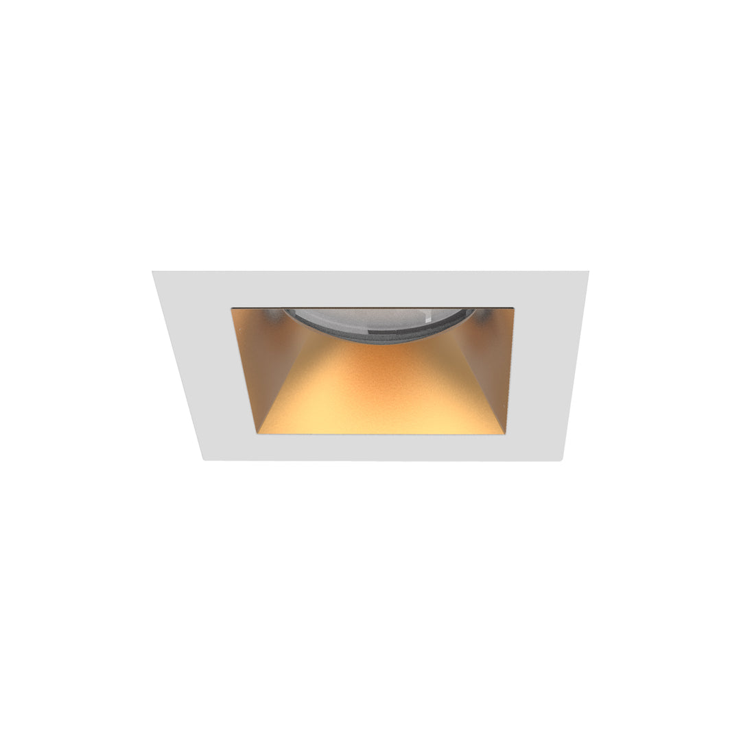 Aether Atomic Square Downlight Trim in Gold/White by WAC Lighting