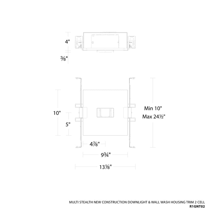 Multi Stealth New Construction Downlight &amp; Wall-Wash Housing Trim