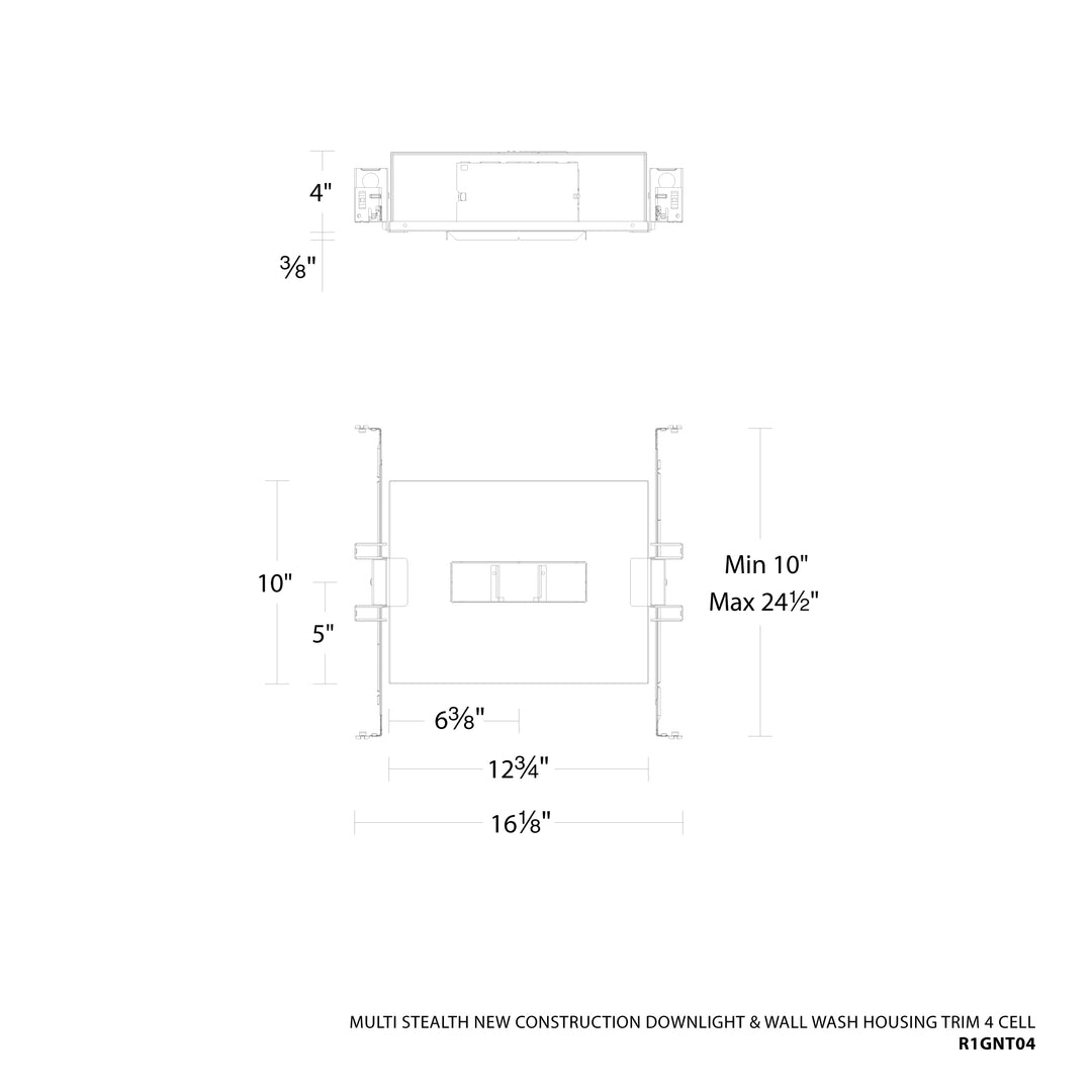 Multi Stealth New Construction Downlight &amp; Wall-Wash Housing Trim