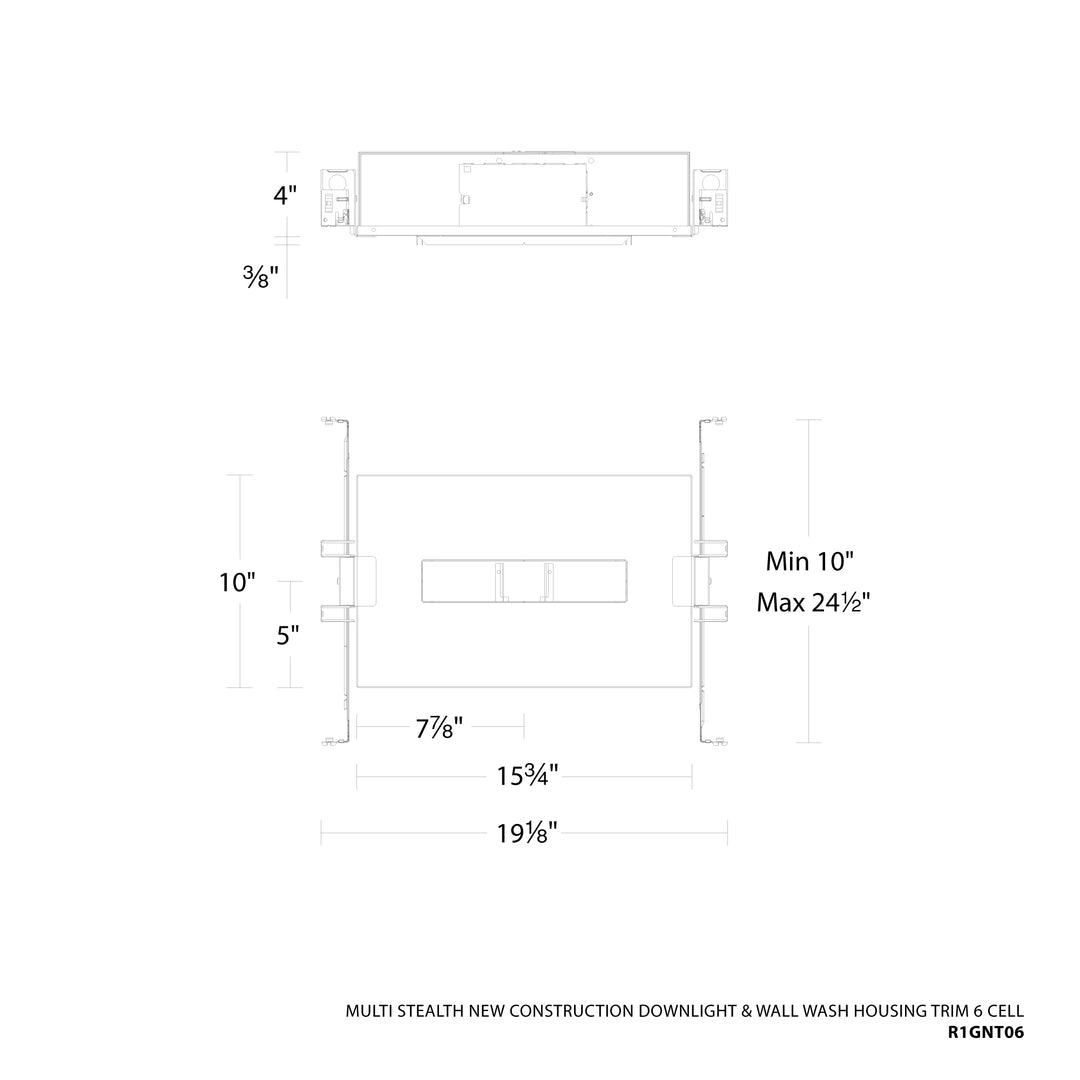 Multi Stealth New Construction Downlight &amp; Wall-Wash Housing Trim