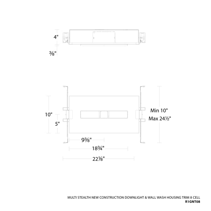 Multi Stealth New Construction Downlight &amp; Wall-Wash Housing Trim