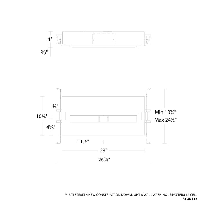 Multi Stealth New Construction Downlight &amp; Wall-Wash Housing Trim