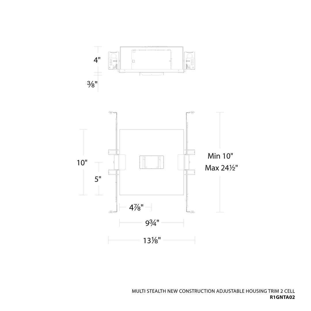 Multi Stealth New Construction Adjustable Housing Trim