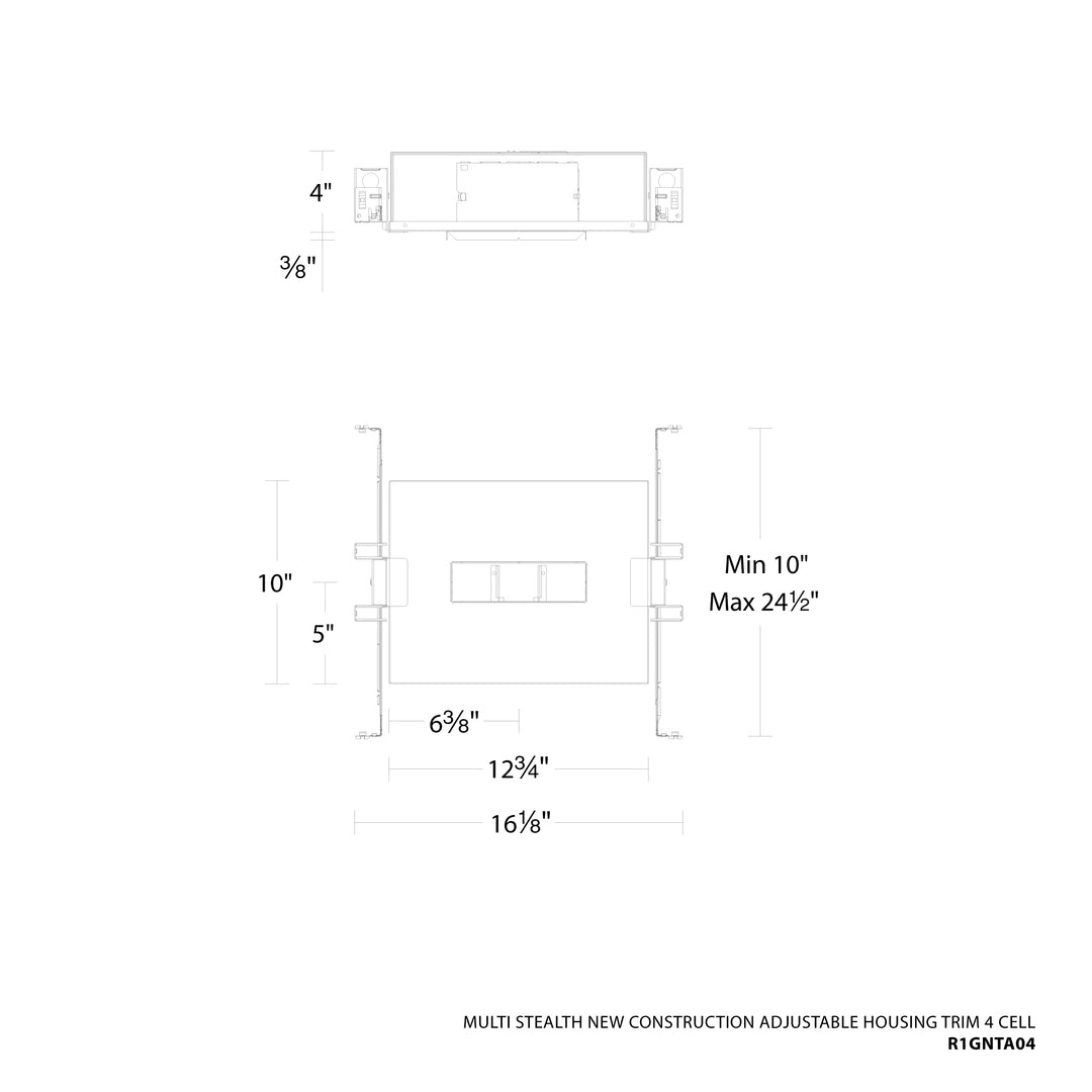 Multi Stealth New Construction Adjustable Housing Trim
