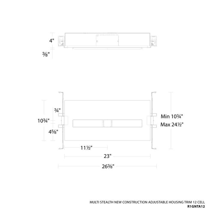 Multi Stealth New Construction Adjustable Housing Trim