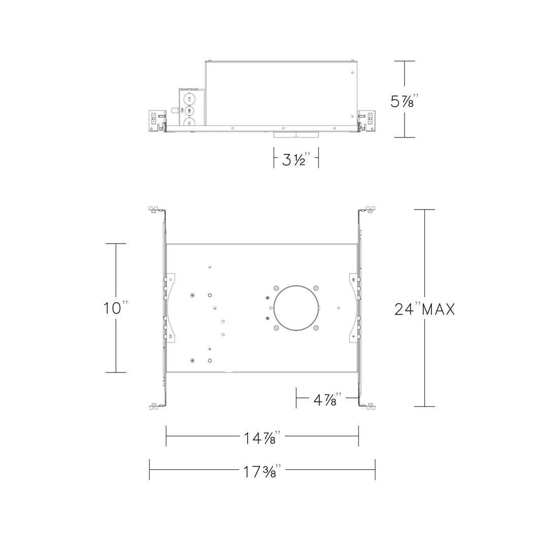 FQ 2" New Const Housing Trimmed / Trimless, Round / Square