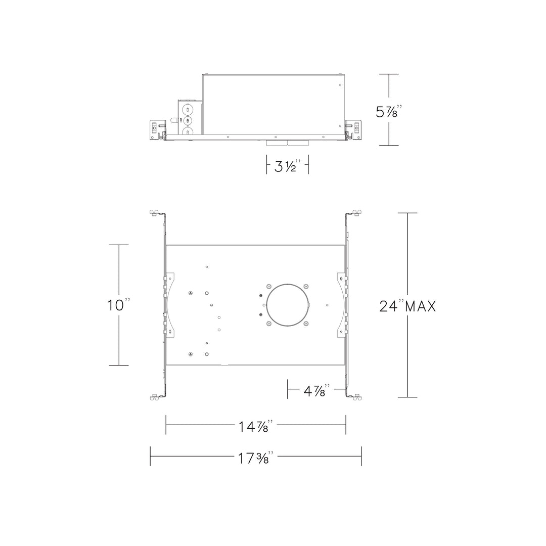 FQ 2" New Const Housing Trimmed / Trimless, Round / Square