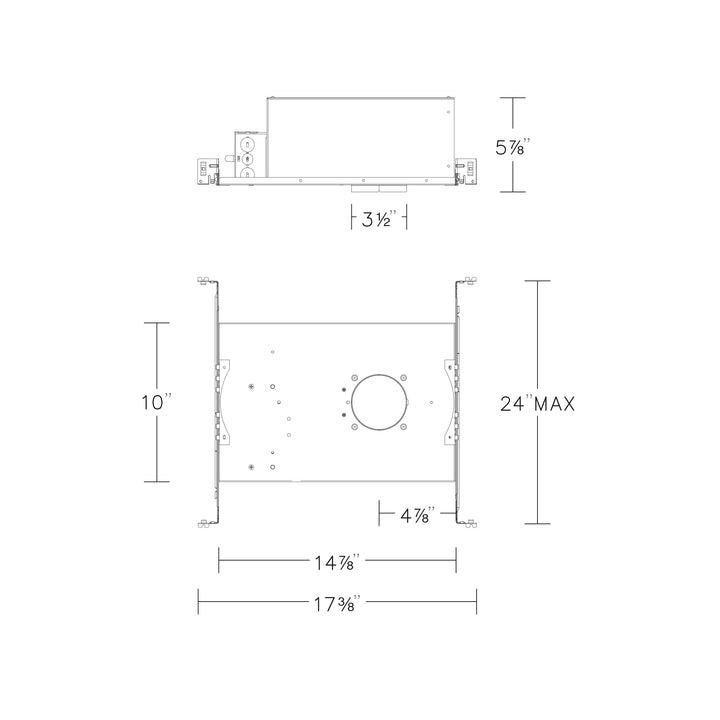 FQ 2" New Const Housing Trimmed / Trimless, Round / Square