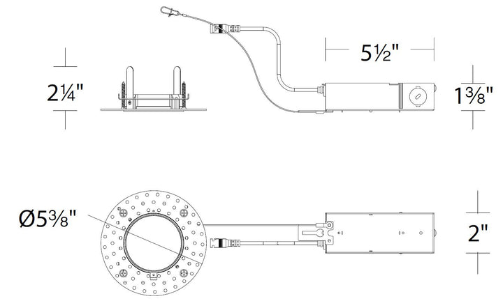 FQ 2" Remodel Housing Trimmed / Trimless Non-IC