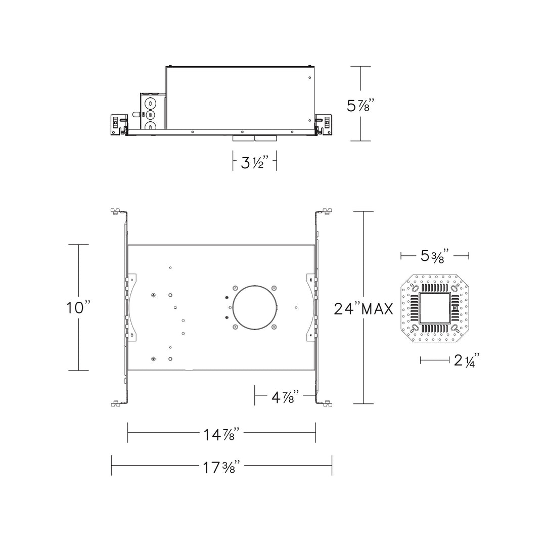 FQ 2" New Const Housing Trimmed / Trimless, Round / Square