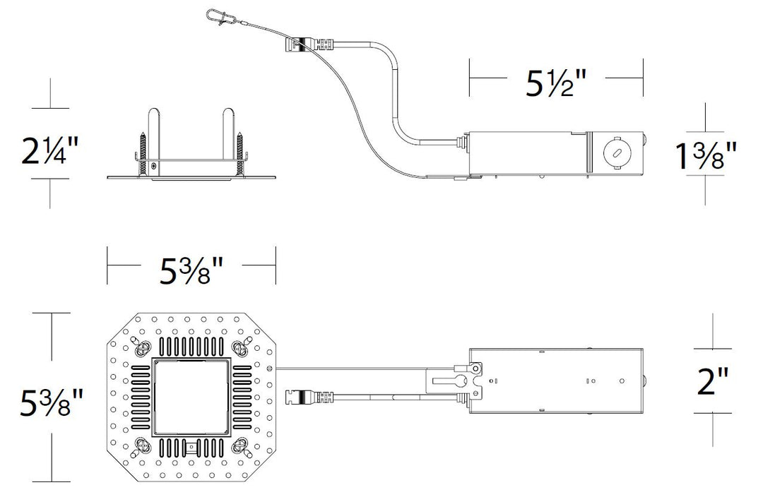 FQ 2" Remodel Housing Trimmed / Trimless Non-IC