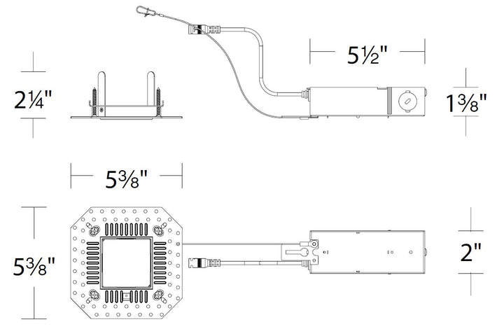 FQ 2" Remodel Housing Trimmed / Trimless Non-IC