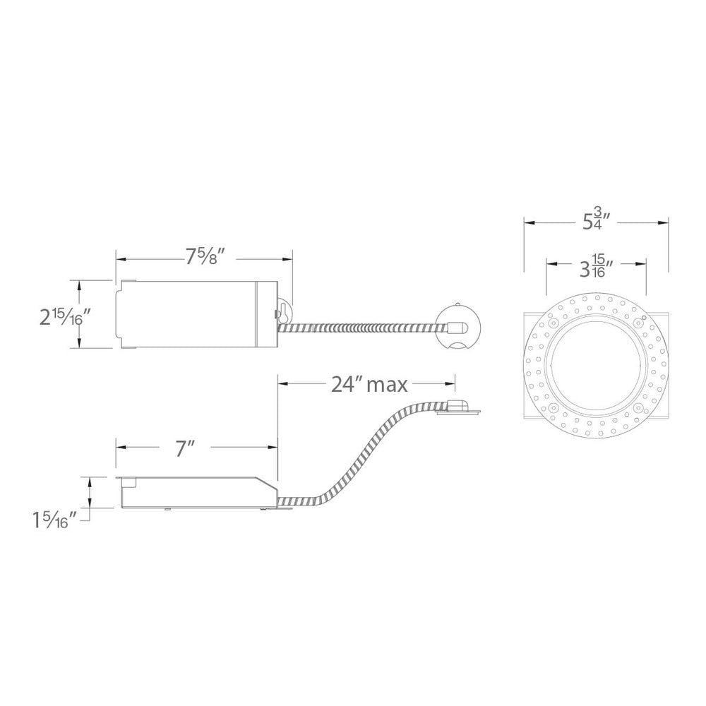 Volta 2" Tunable White Remodel Housing Invisible Trim Round by WAC Lighting - view 2