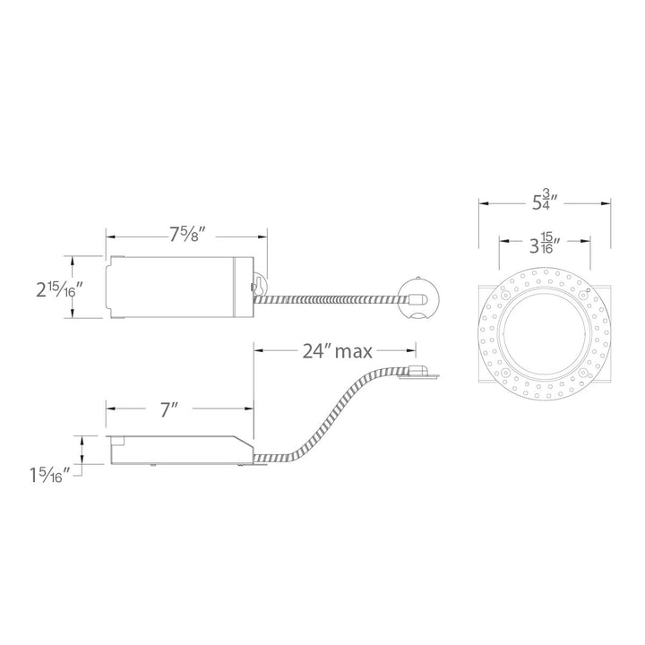 Volta 2" Tunable White Remodel Housing Invisible Trim Round