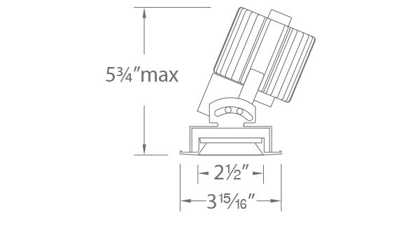 Volta 2" Adjustable Square Trim / Invisible Trim