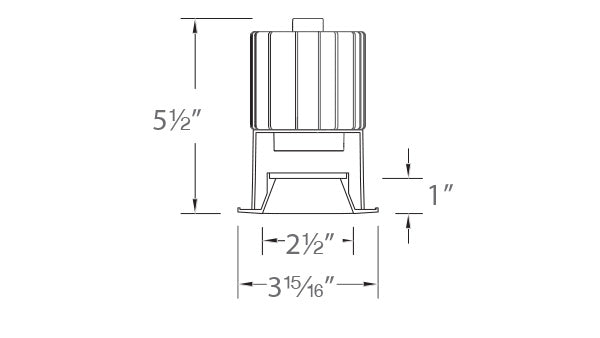 Volta 2" Downlight Square Trim / Invisible Trim