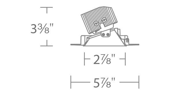 Aether 3.5" Adjustable Trimless Downlight Square