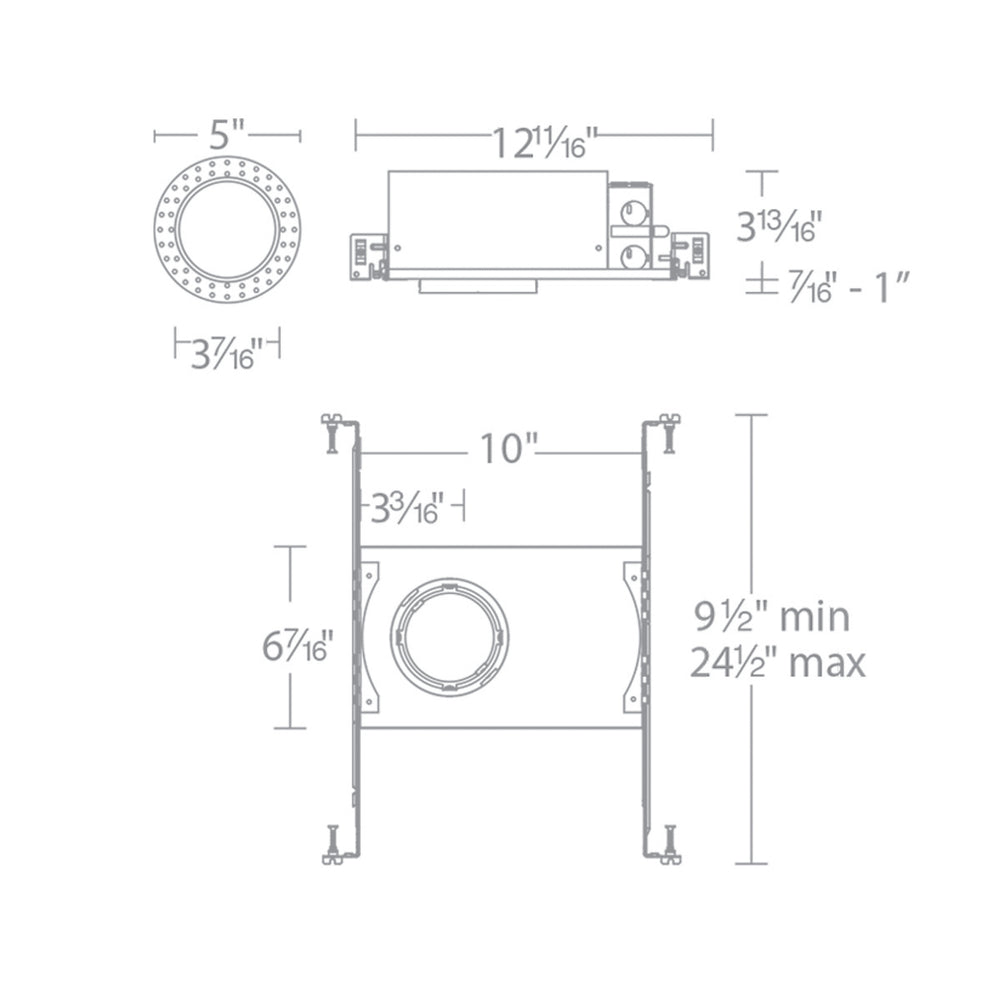 Ocularc 3.5 Dim-to-Warm New Construction Housing Round by WAC Lighting - view 2