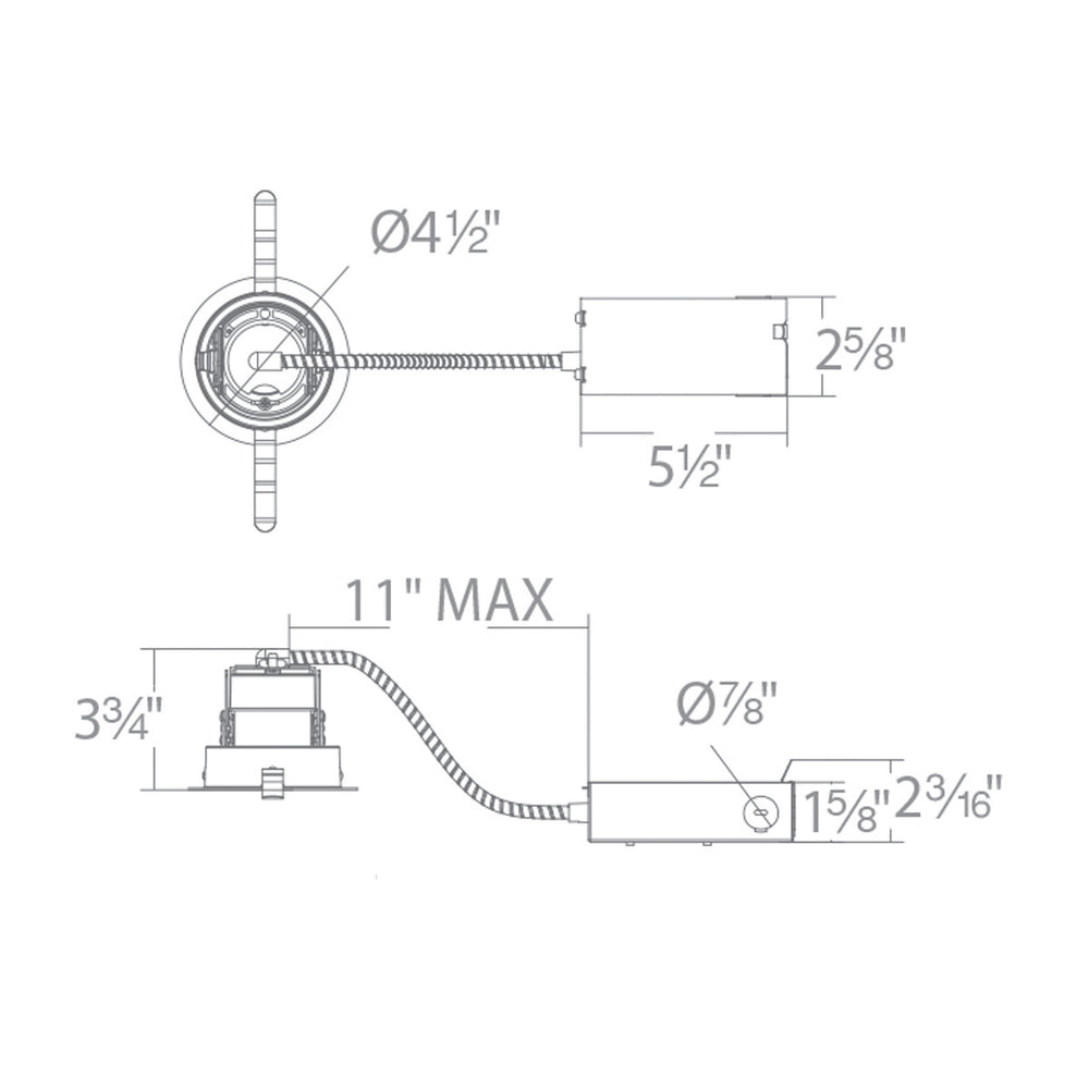 Ocularc 3.5 Dim-to-Warm Remodel Housing Trimmed Round by WAC Lighting - view 2