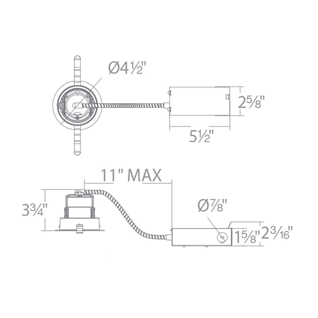 Ocularc 3.5 Dim-to-Warm Remodel Housing Trimmed Round by WAC Lighting - view 2
