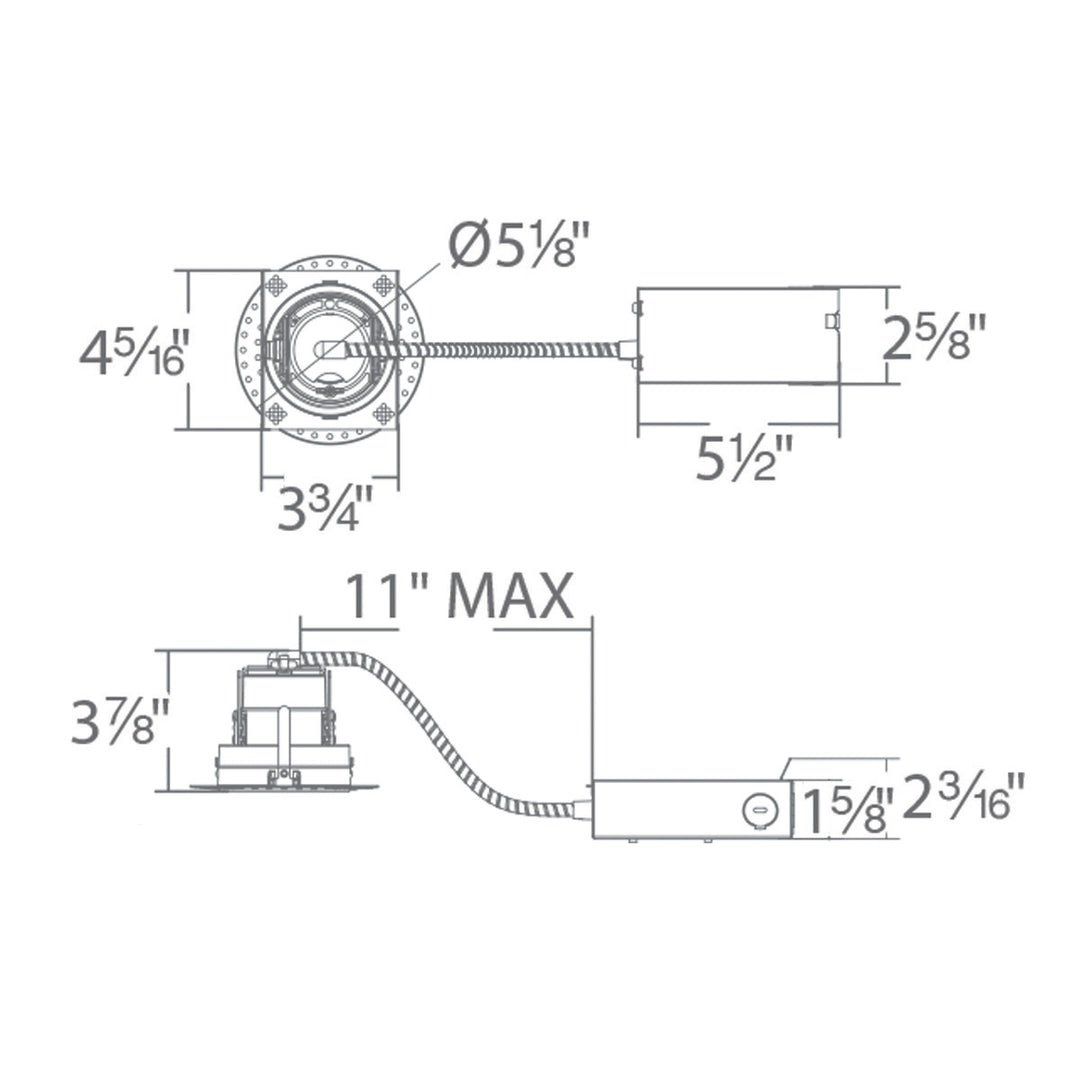 Ocularc 3.5 Dim-to-Warm Remodel Housing Trimless Round by WAC Lighting - view 2