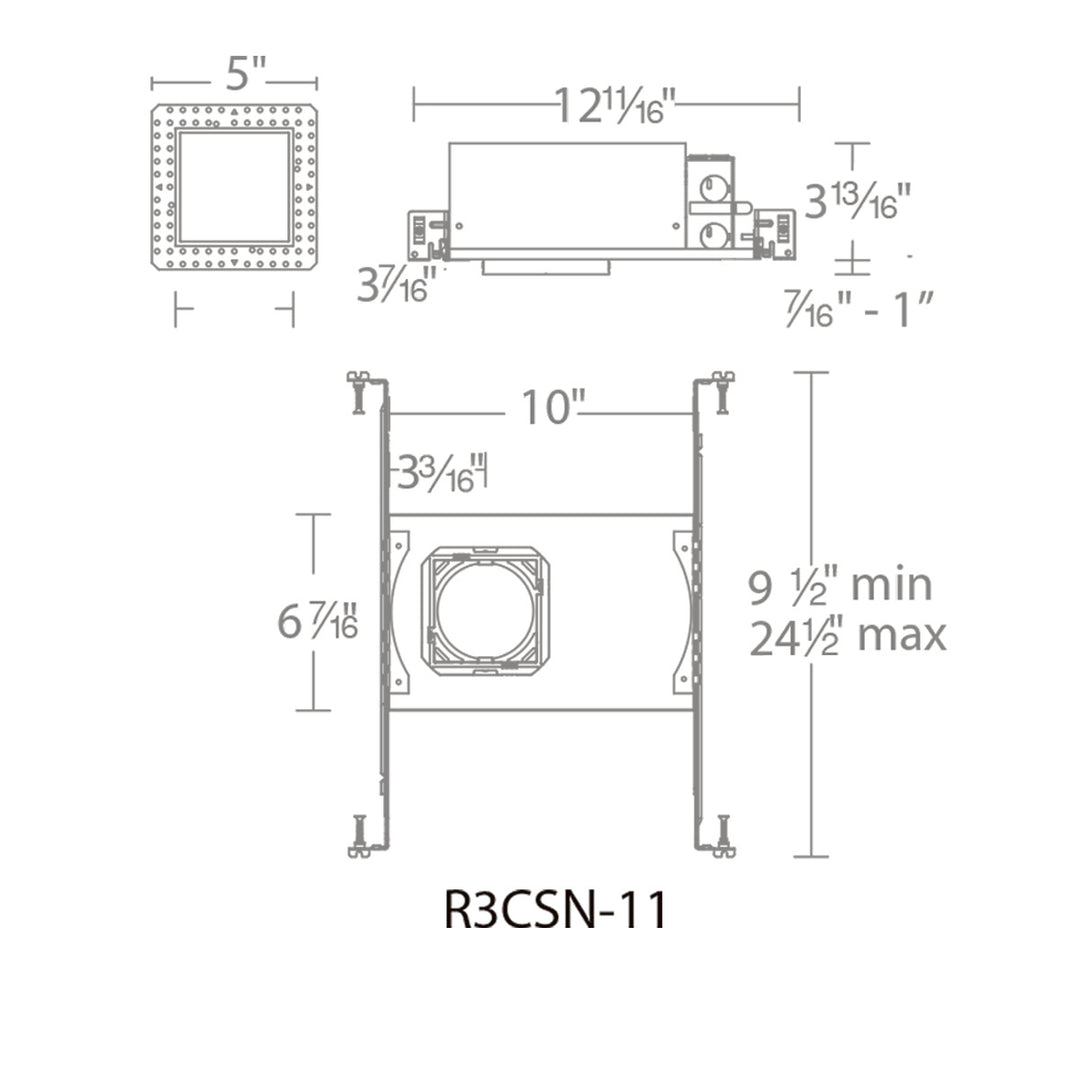Ocularc 3.5 New Construction Housing Square by WAC Lighting - view 2