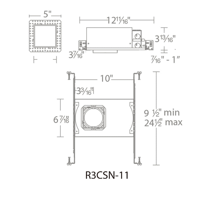 Ocularc 3.5 New Construction Housing Square by WAC Lighting - view 2