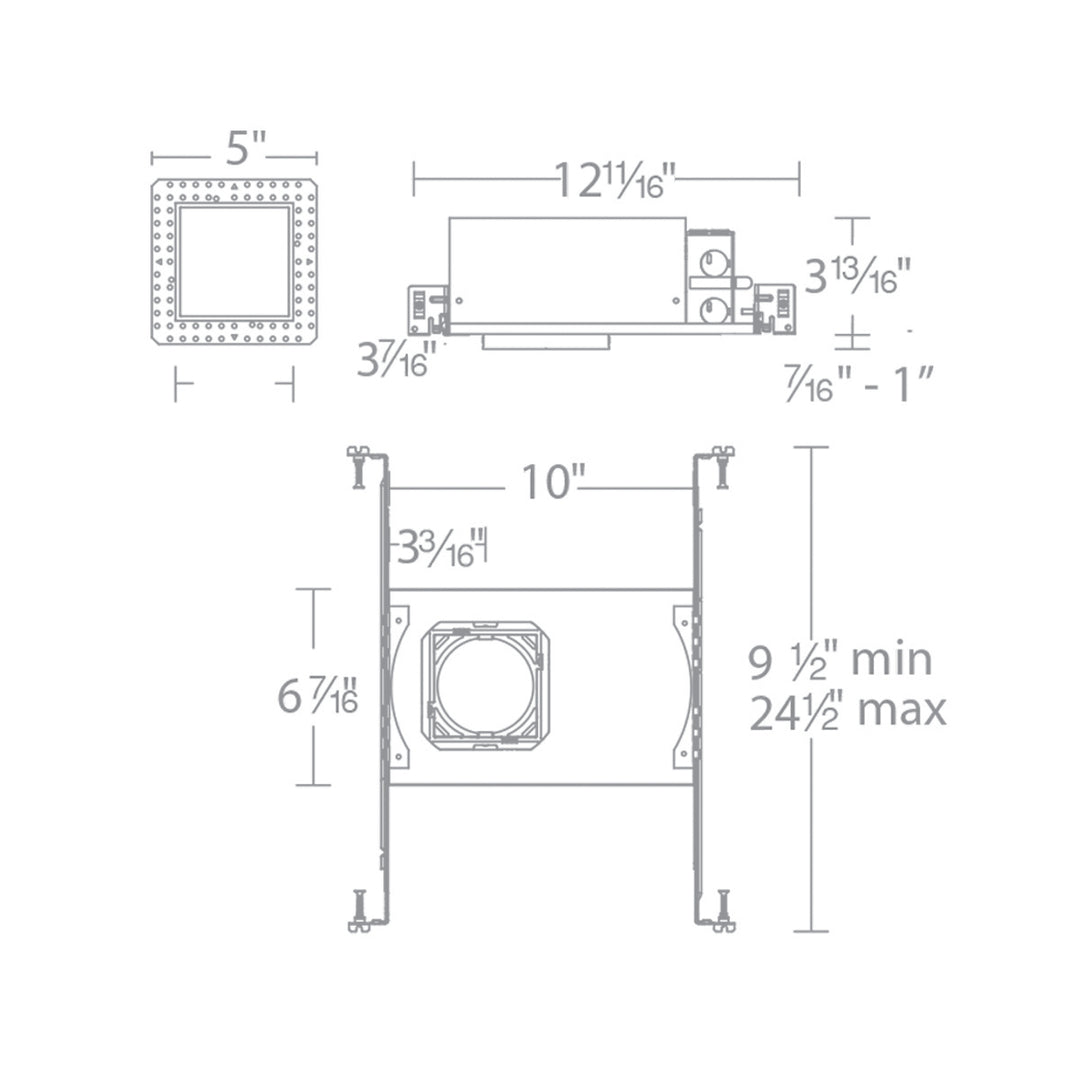 Ocularc 3.5 Dim-to-Warm New Construction Housing Square by WAC Lighting - view 2