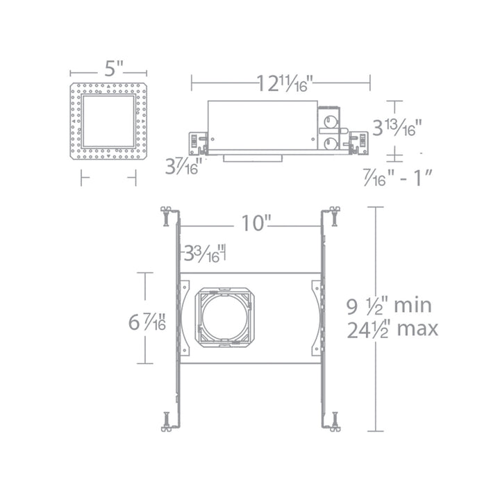 Ocularc 3.5 Dim-to-Warm New Construction Housing Square by WAC Lighting - view 2