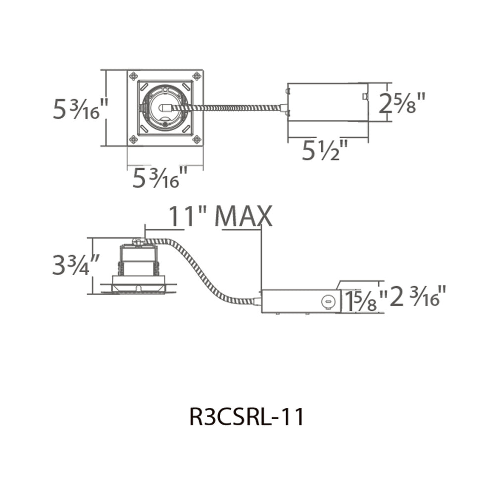 Ocularc 3.5 Remodel Housing Trimless Square