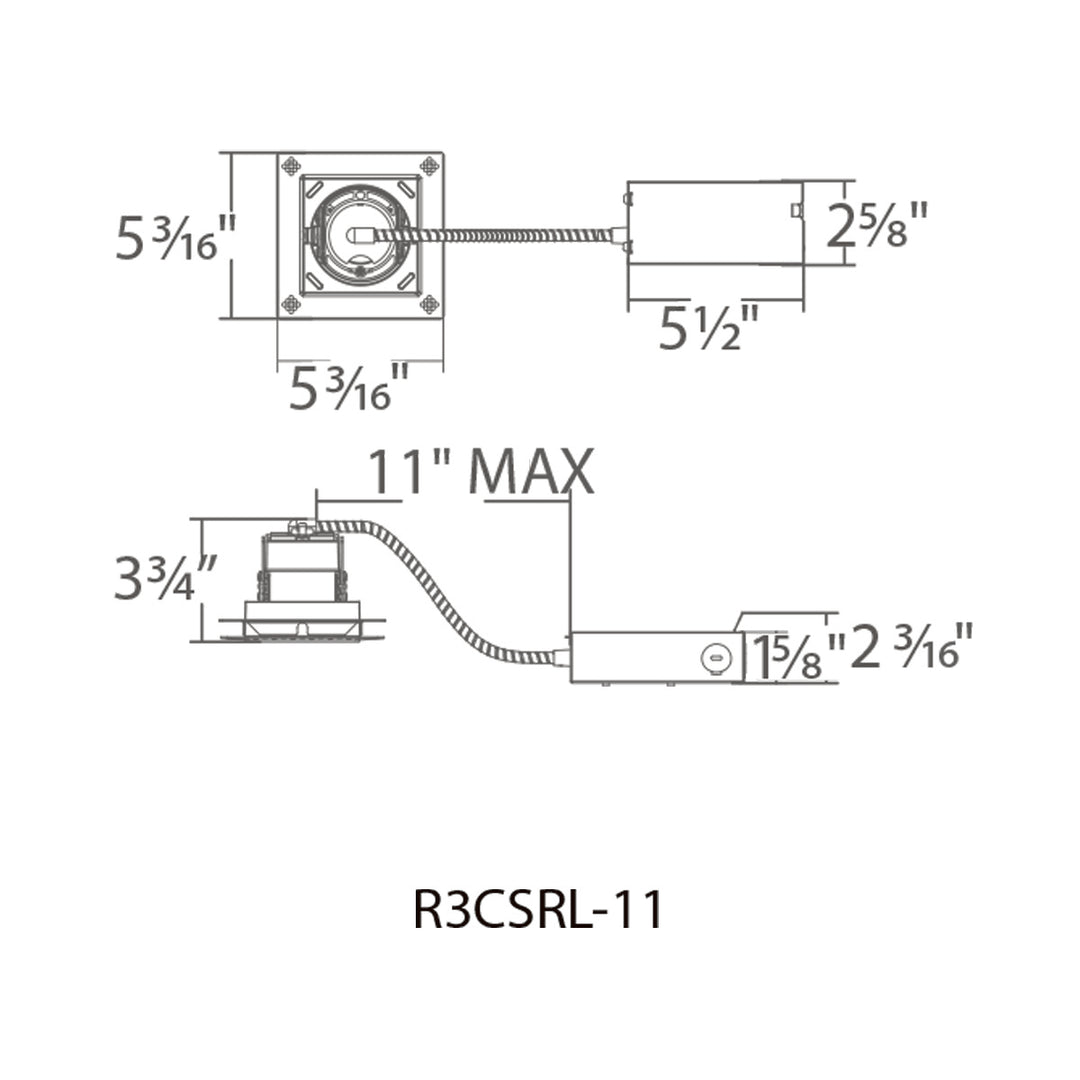 Ocularc 3.5 Remodel Housing Trimless Square