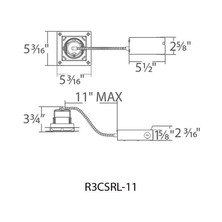 Ocularc 3.5 Remodel Housing Trimless Square