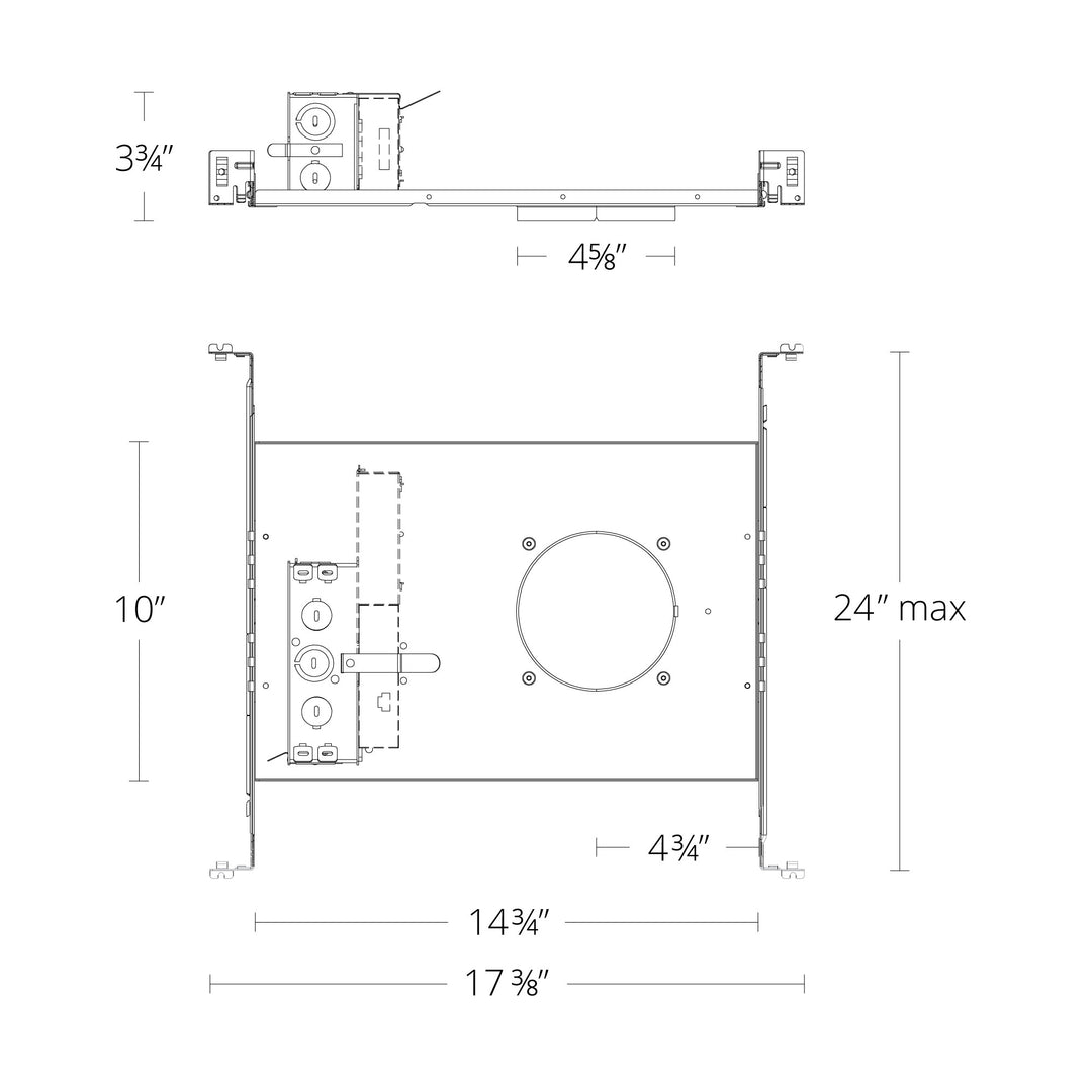 FQ 4" Frame-In Kit Trimmed / Trimless, Round / Square