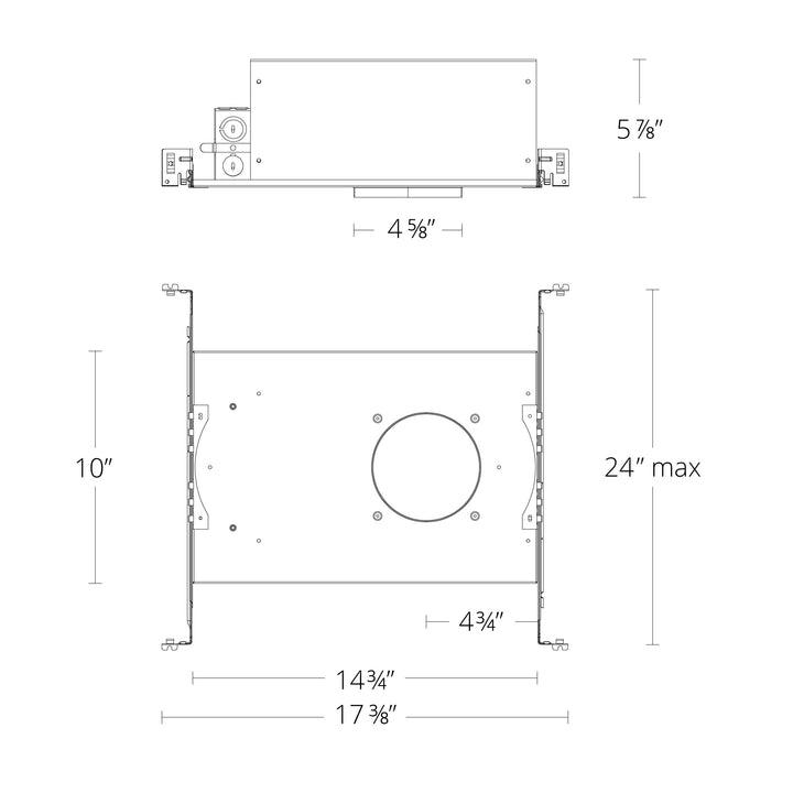 FQ 4" New Const Housing Trimmed / Trimless, Round / Square