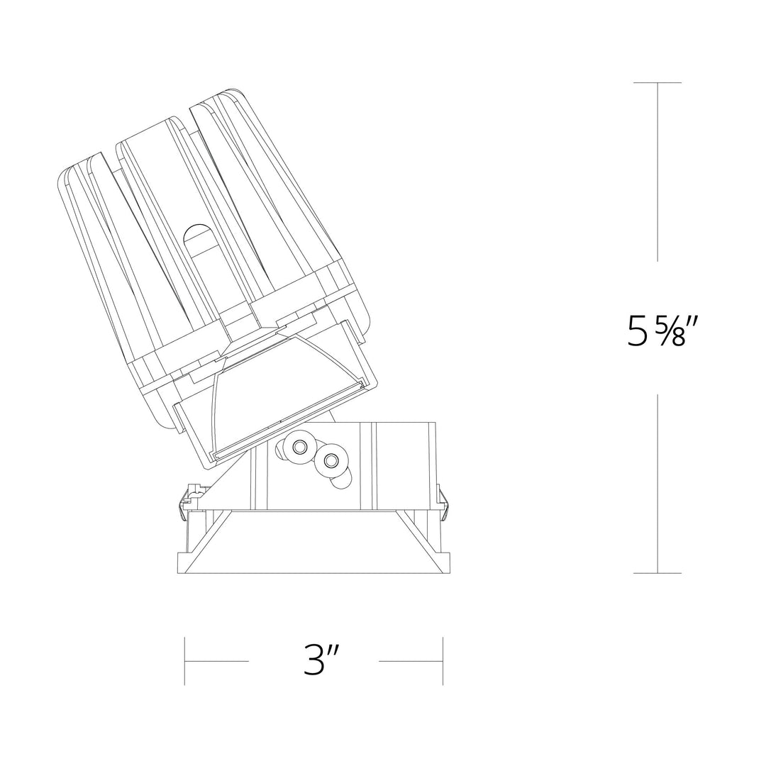 FQ 4" Adjustable Trimless Square