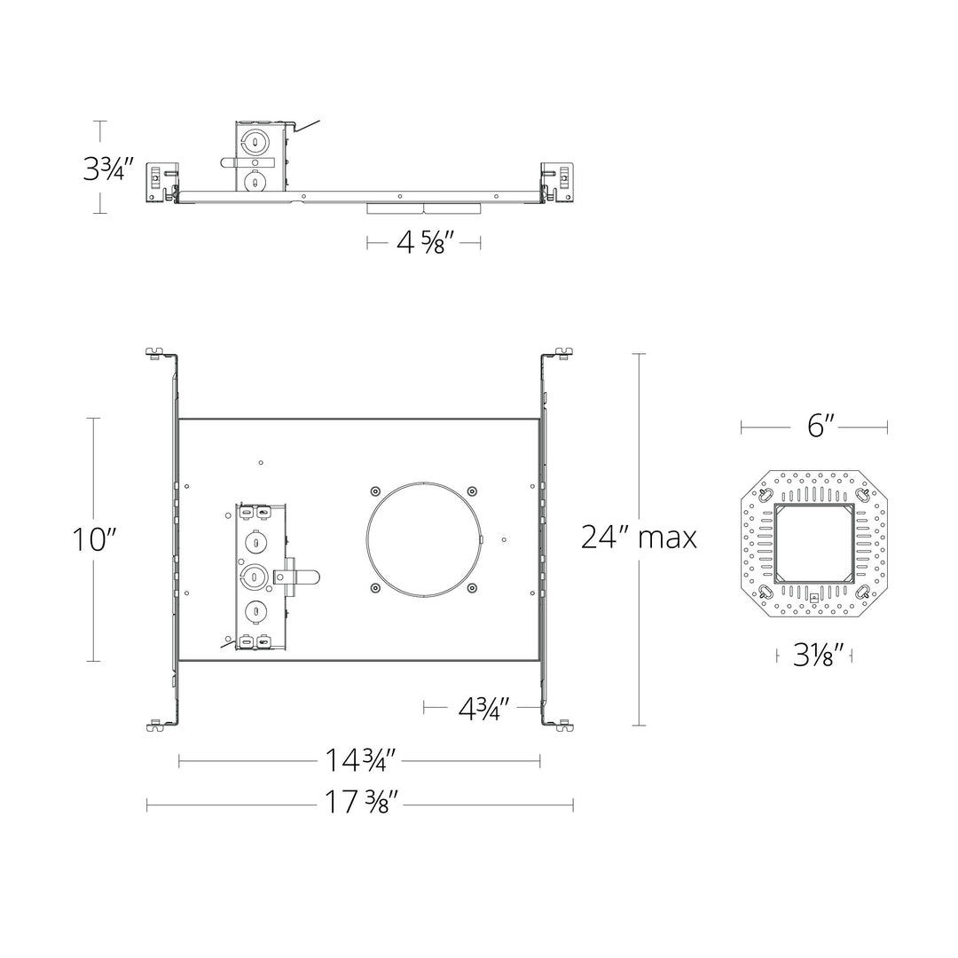 FQ 4" Frame-In Kit Trimmed / Trimless, Round / Square