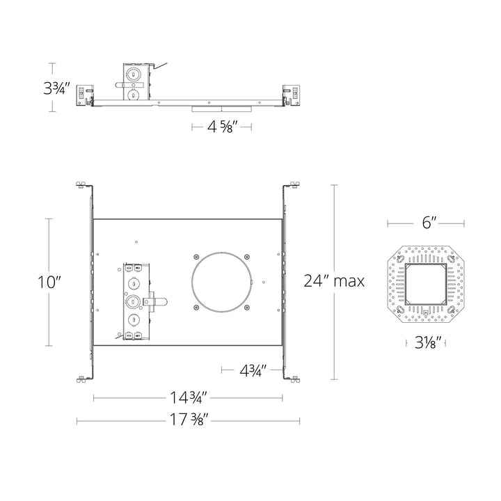 FQ 4" Frame-In Kit Trimmed / Trimless, Round / Square